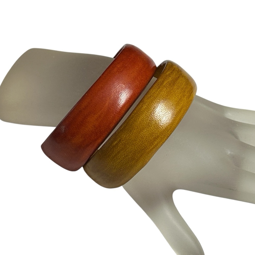 Handmade African Leather Bracelet 2 Piece Lot Made With Genuine Leather Vintage